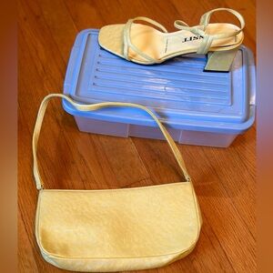 Yellow Strappy Sandal with Matching Purse